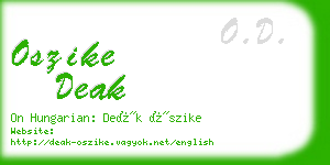oszike deak business card